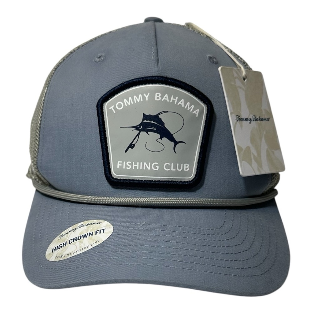 Tommy Bahama Men’s Blue White Grey Snapback Adjustable Trucker Hat Size: OS